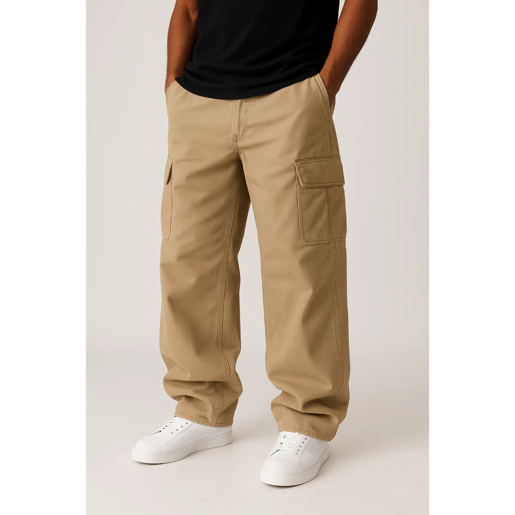 Calça Cargo Streetwear Masculina - 6 Bolsos e Ajuste