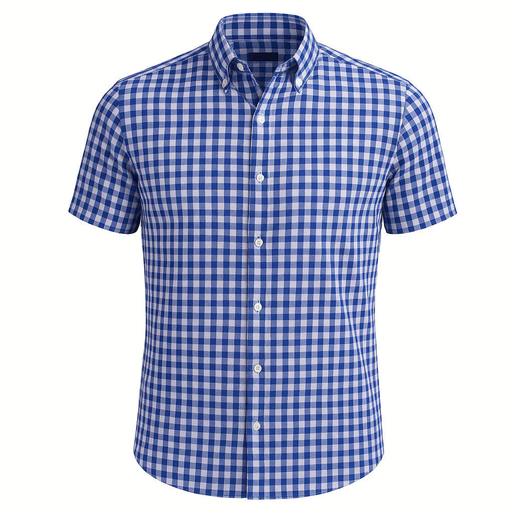 Camisa Xadrez Masculina Manga Curta - Estilo Country Premium