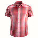 Camisa Xadrez Masculina Manga Curta - Estilo Country Premium