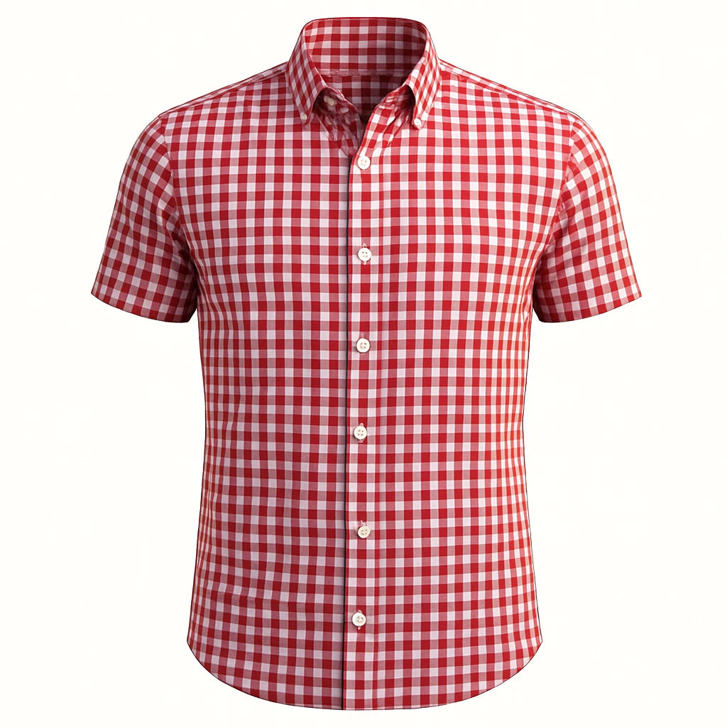 Camisa Xadrez Masculina Manga Curta - Estilo Country Premium