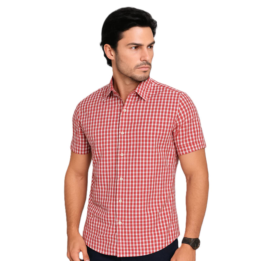 Camisa Xadrez Masculina Manga Curta - Estilo Country Premium