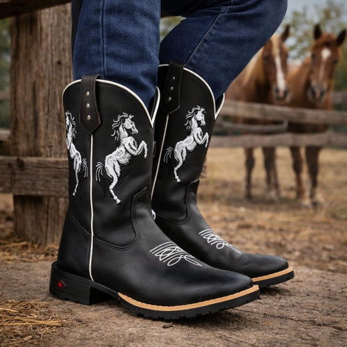 Bota Texana Masculina - Solado Costurado e Conforto Absoluto