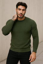Suéter Blusa de Frio Masculina Manga Longa Elegante