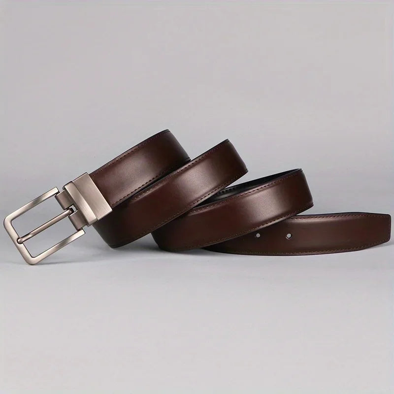 Cinto Social Masculino de Couro Dupla Face