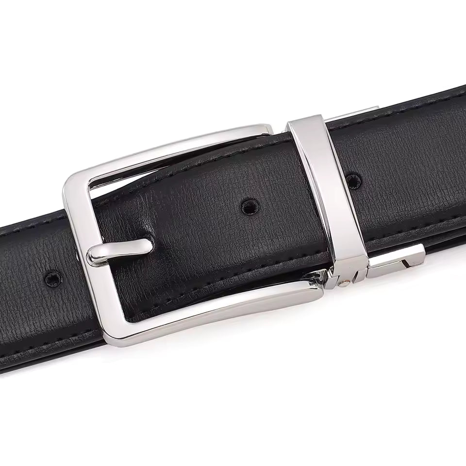 Cinto Social Masculino de Couro Dupla Face