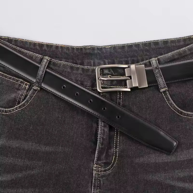 Cinto Social Masculino de Couro Dupla Face