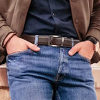 Cinto Social Masculino de Couro Dupla Face