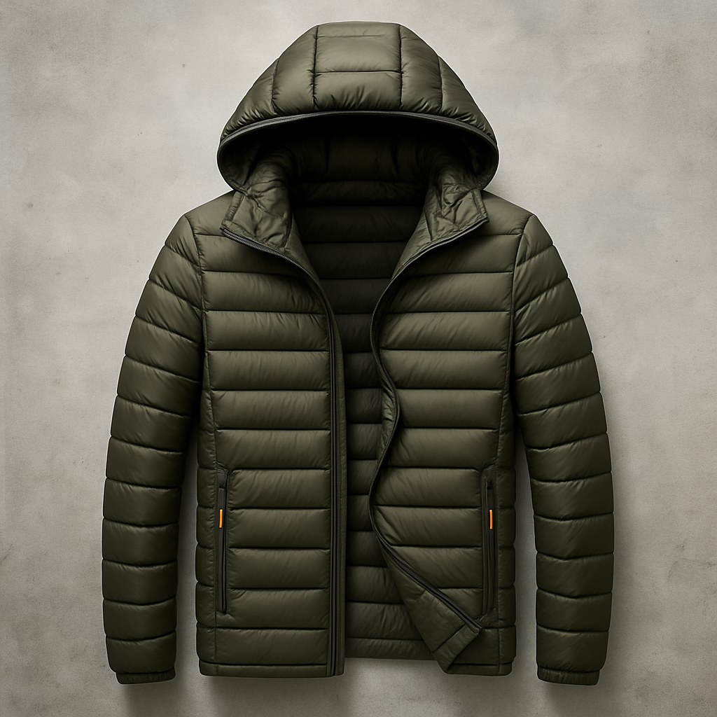 Jaqueta Puffer Masculina Acolchoada - Isolamento Térmico e Resistente à Água