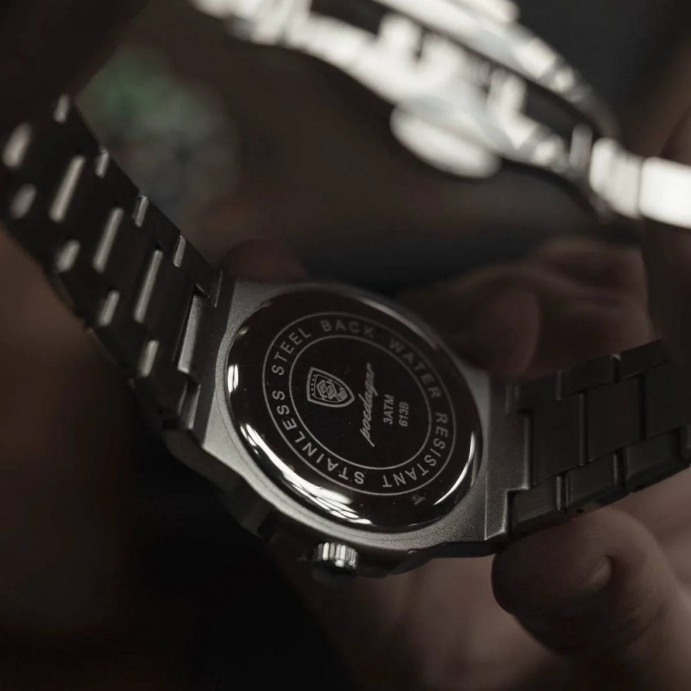 Relógio Masculino Poedagar Luxo - Aço Inoxidável