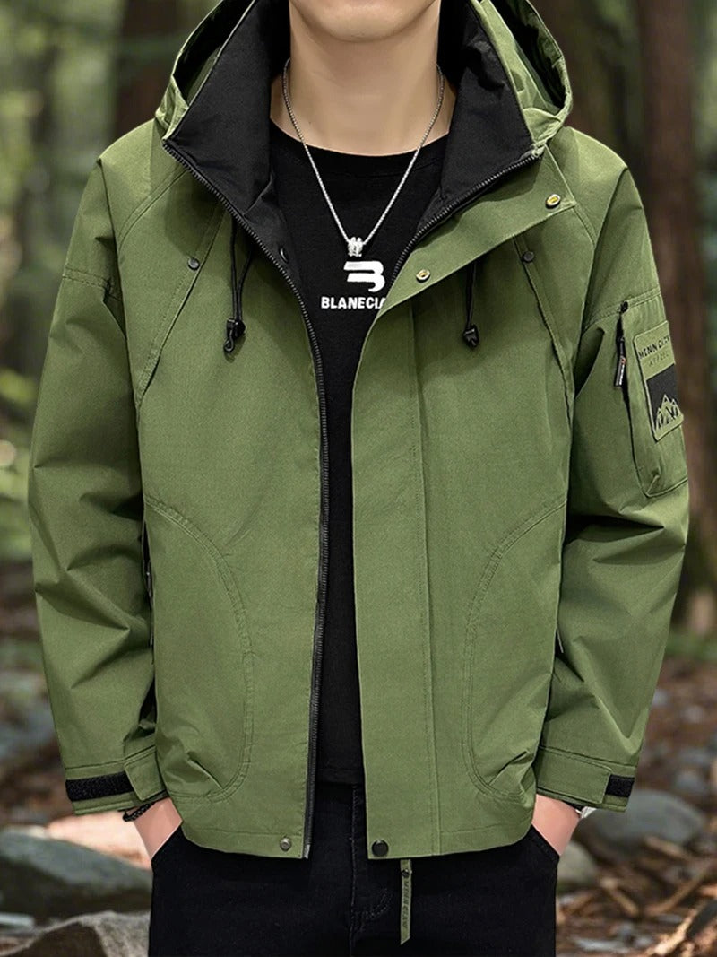 Jaqueta a Prova d’água Masculina com Capuz | Ideal para Chuva, Frio, Neve e Atividades ao Ar Livre