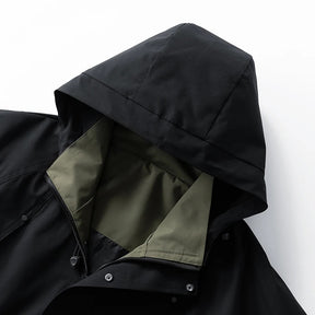 Jaqueta a Prova d’água Masculina com Capuz | Ideal para Chuva, Frio, Neve e Atividades ao Ar Livre