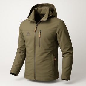 Jaqueta Masculina Impermeável à Prova d'água Estilo Militar Com Capuz