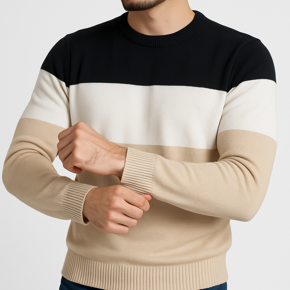 Suéter Masculino Tricot Premium Zanicci - Gola Redonda e Ajuste Slim