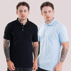 Kit 2 Camisa Gola Polo Piquet Masculina em Algodão