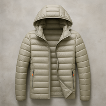 Jaqueta Casaco Puffer Acolchoada com Capuz á Prova d'água – Leve, Quente e Compacta