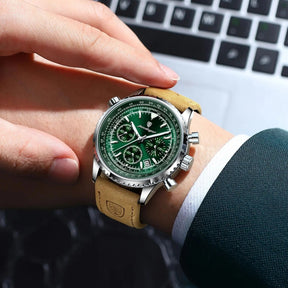 Relógio Masculino Elegante Militar de Couro em Aço Inoxidável à Prova d’Água – Quartzo Luxo
