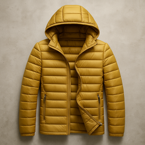 Jaqueta Casaco Puffer Acolchoada com Capuz á Prova d'água – Leve, Quente e Compacta