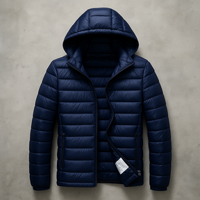 Jaqueta Casaco Puffer Acolchoada com Capuz á Prova d'água – Leve, Quente e Compacta