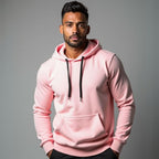 Moletom Masculino Blusa de Frio Flanelado com Capuz Ajustável