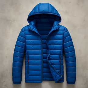 Jaqueta Casaco Puffer Acolchoada com Capuz á Prova d'água – Leve, Quente e Compacta