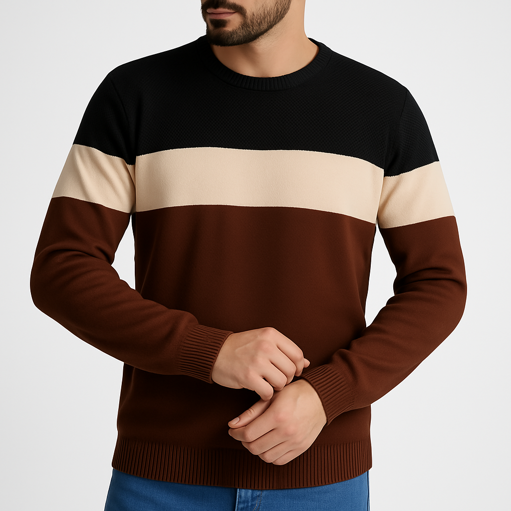 Suéter Masculino Tricot Premium Zanicci - Gola Redonda e Ajuste Slim