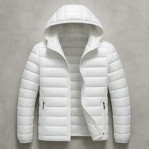 Jaqueta Casaco Puffer Acolchoada com Capuz á Prova d'água – Leve, Quente e Compacta